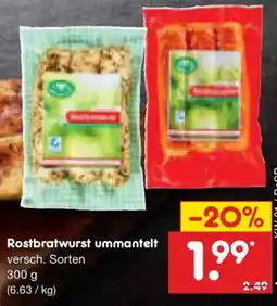 Netto Marken-Discount Rostbratwurst ummantelt Angebot