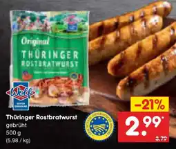 Netto Marken-Discount Wolf Thüringer Rostbratwurst Angebot