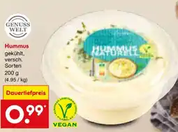 Netto Marken-Discount Hummus Hummus Naturell Angebot