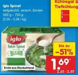 Netto Marken-Discount iglo Spinat Angebot