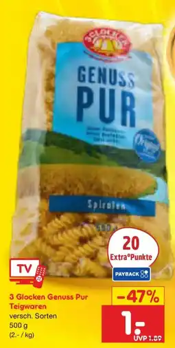 Netto Marken-Discount 3 Glocken Genuss Pur Teigwaren Angebot
