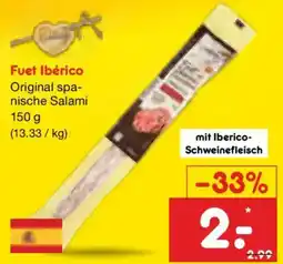 Netto Marken-Discount Fuet Ibérico Original spanische Salami Angebot
