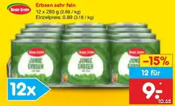 Netto Marken-Discount Beste Ernte Erbsen sehr fein Angebot