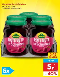 Netto Marken-Discount Kühne Rote Bete in Scheiben Angebot