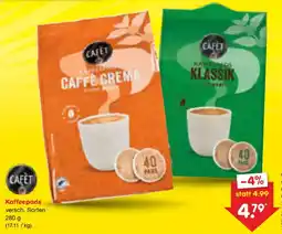 Netto Marken-Discount CAFÉT Kaffeepads Angebot