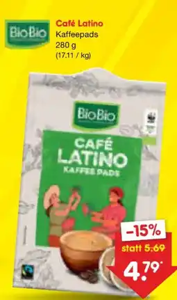 Netto Marken-Discount BioBio Café Latino Kaffeepads Angebot