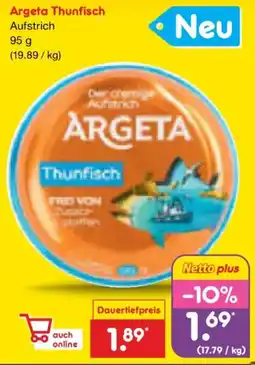 Netto Marken-Discount Argeta Thunfisch Aufstrich Angebot