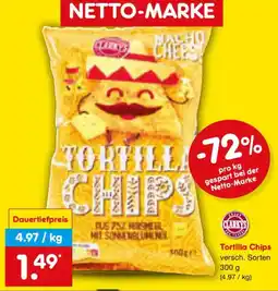 Netto Marken-Discount Clarkys Tortilla Chips Angebot