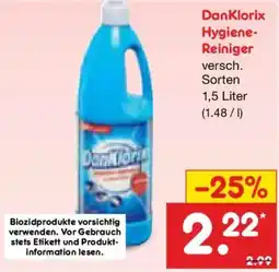 Netto Marken-Discount DanKlorix Hygiene-Reiniger Angebot