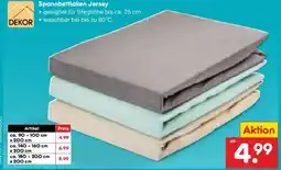 Netto Marken-Discount Spannbettlaken Jersey DEKOR Angebot
