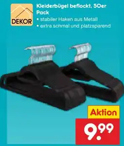 Netto Marken-Discount Kleiderbügel beflockt DEKOR Angebot