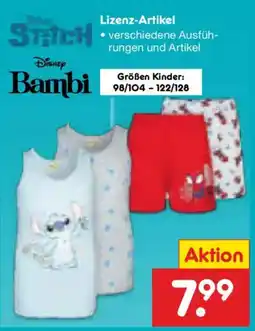 Netto Marken-Discount Stitch Bambi Lizenz-Artikel Angebot