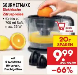 Netto Marken-Discount GOURMETMAXX Elektrische Zitruspresse Angebot