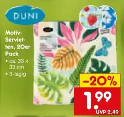 Netto Marken-Discount DUNI Motiv-Servietten Angebot