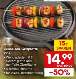 Netto Marken-Discount Gusseisen-Grillplatte 2in1 Angebot