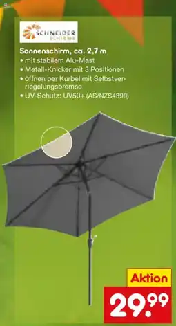 Netto Marken-Discount Sonnenschirm Schneider Angebot