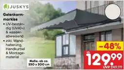 Netto Marken-Discount JUSKYS Gelenkarm-markise Angebot