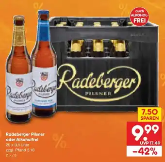 Netto Marken-Discount Radeberger Pilsner oder Alkoholfrei Angebot