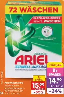 Netto Marken-Discount Ariel Waschmittel Angebot