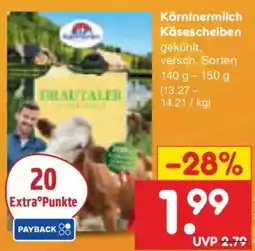 Netto Marken-Discount Kärntnermilch Käsescheiben Angebot
