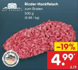 Netto Marken-Discount GUT PONHOLZ Rinder-Hackfleisch Angebot
