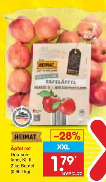 Netto Marken-Discount HEIMAT Äpfel rot Angebot