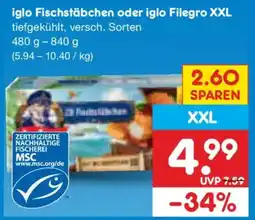 Netto Marken-Discount iglo Fischstäbchen oder iglo Filegro XXL Angebot