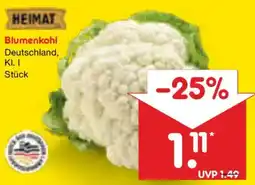 Netto Marken-Discount HEIMAT Blumenkohl Angebot