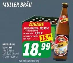 Getränke Fleischmann MÜLLER BRÄU Export Hell Angebot