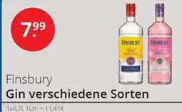 Sagasser Finsbury Gin verschiedene Sorten Angebot