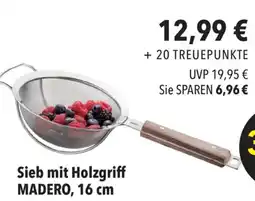 CITTI Markt Sieb mit Holzgriff MADERO, 16 cm Angebot