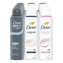 Netto Marken-Discount Dove Deospray versch. Sorten - 150 ml, 18er Pack Angebot