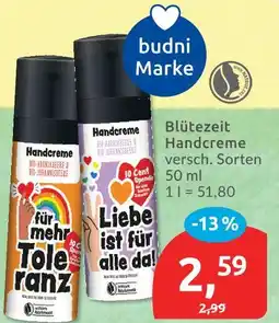 Budni Budni marke blütezeit handcreme Angebot