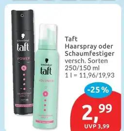 Budni Schwarzkopf taft haarspray oder schaumfestiger Angebot