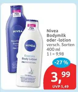 Budni Nivea bodymilk Angebot