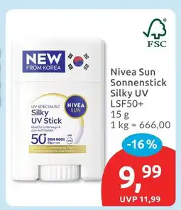 Budni Nivea sun sonnenstick silky uv lsf50+ Angebot