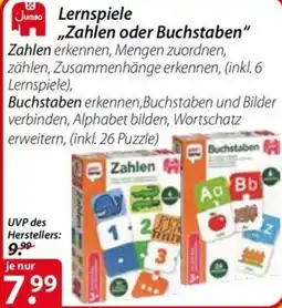 Magro Jumbo Lernspiele "Zahlen oder Buchstaben" Angebot