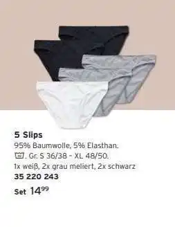 Tchibo 5 Slips Angebot