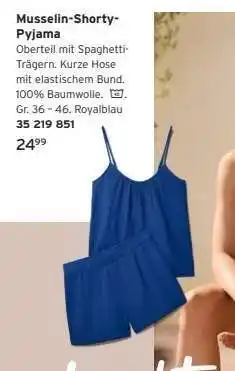 Tchibo Musselin-Shorty-Pyjama Angebot