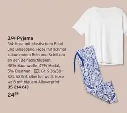 Tchibo 3/4-Pyjama Angebot