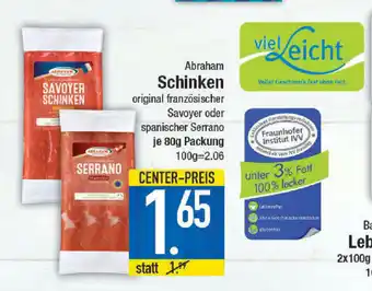 E-Center Abraham Schinken 80g Angebot