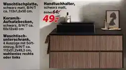 Möbel Turflon Handtuchhalter, schwarz matt Angebot