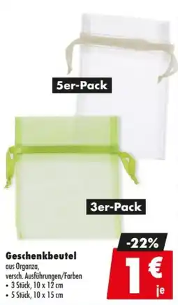 Mäc Geiz Geschenkbeutel aus Organza Angebot