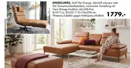 Möbel Steffens EINZELLIEGE, Stoff Vita Orange Angebot