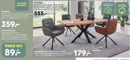 Möbel Turflon ESSTISCH, Wildeiche massiv geölt, Gestell Spider, Metall schwarz Angebot
