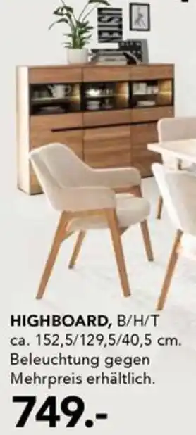 Möbel Steffens HIGHBOARD Angebot