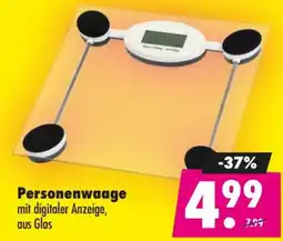 Mäc Geiz Personenwaage mit digitaler Anzeige, aus Glas Angebot