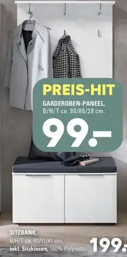 Möbel Turflon GARDEROBEN-PANEEL Angebot