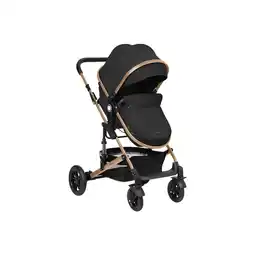 Netto Marken-Discount Kikkaboo Kombikinderwagen Amaia 3in1 i-Size Babyschale umbaubar Federung Tasche schwarz Angebot