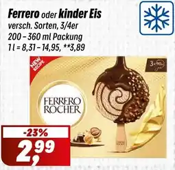 Simmel Ferrero oder Kinder Eis Angebot